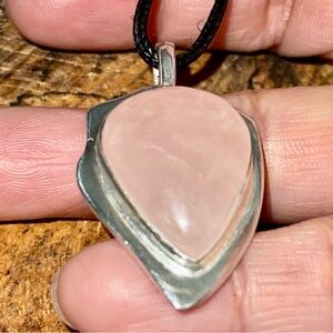 Rose Quartz Pendant 1 1/2”